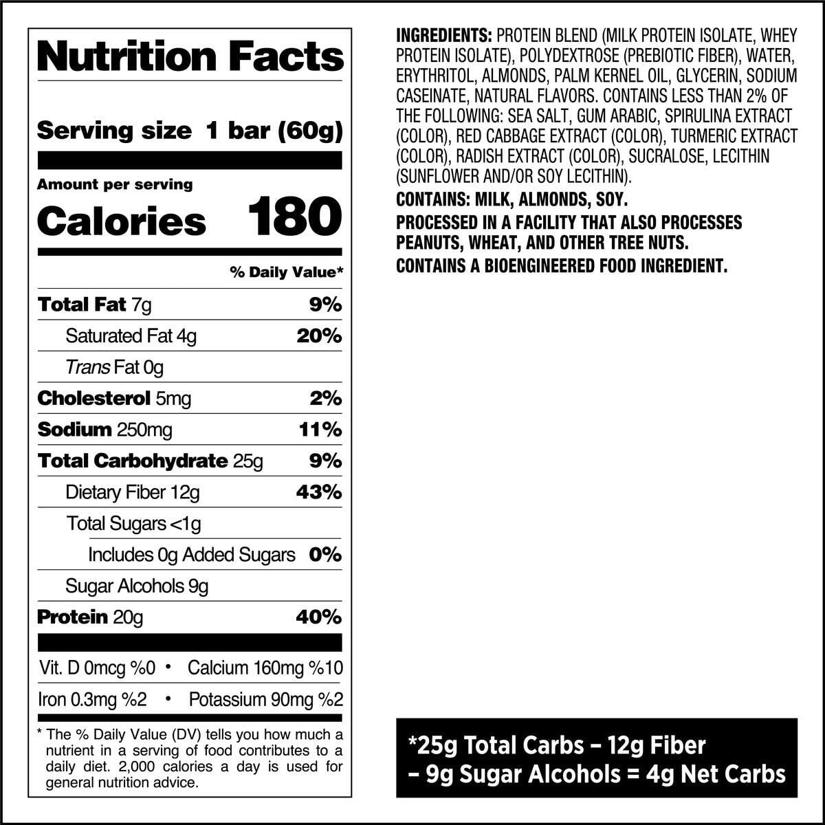 Quest Birthday Cake Flavor Protein Bar 21g Protein Gluten-Free 12 Count