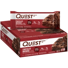 Quest Chocolate Brownie Protein Bar 20g Protein 12 Count
