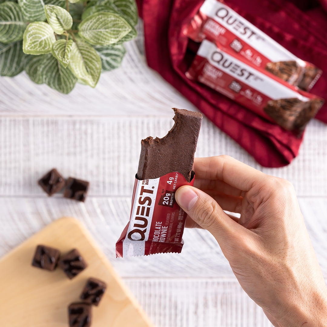 Quest Chocolate Brownie Protein Bar 20g Protein 12 Count