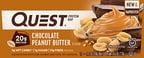 Quest Chocolate Peanut Butter Protein Bar Gluten Free 12 Count 20g Protein