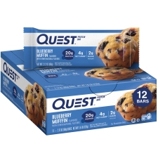 Quest Blueberry Muffin Protein Bar 20g Protein Gluten Free 12 Count