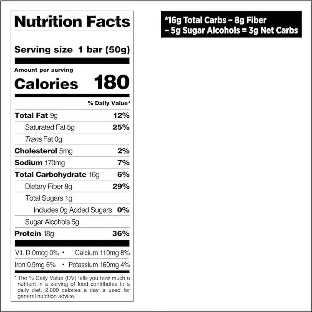 Quest Nutrition Dipped Chocolate Chip Cookie Dough Protein Bars 18g Protein 3g Net Carbs Gluten Free 1.76 Oz 12 Count