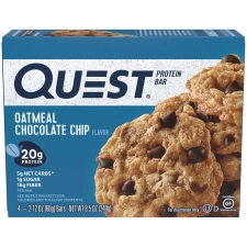 Quest Oatmeal Chocolate Chip Protein Bars 20g Protein 4 Count