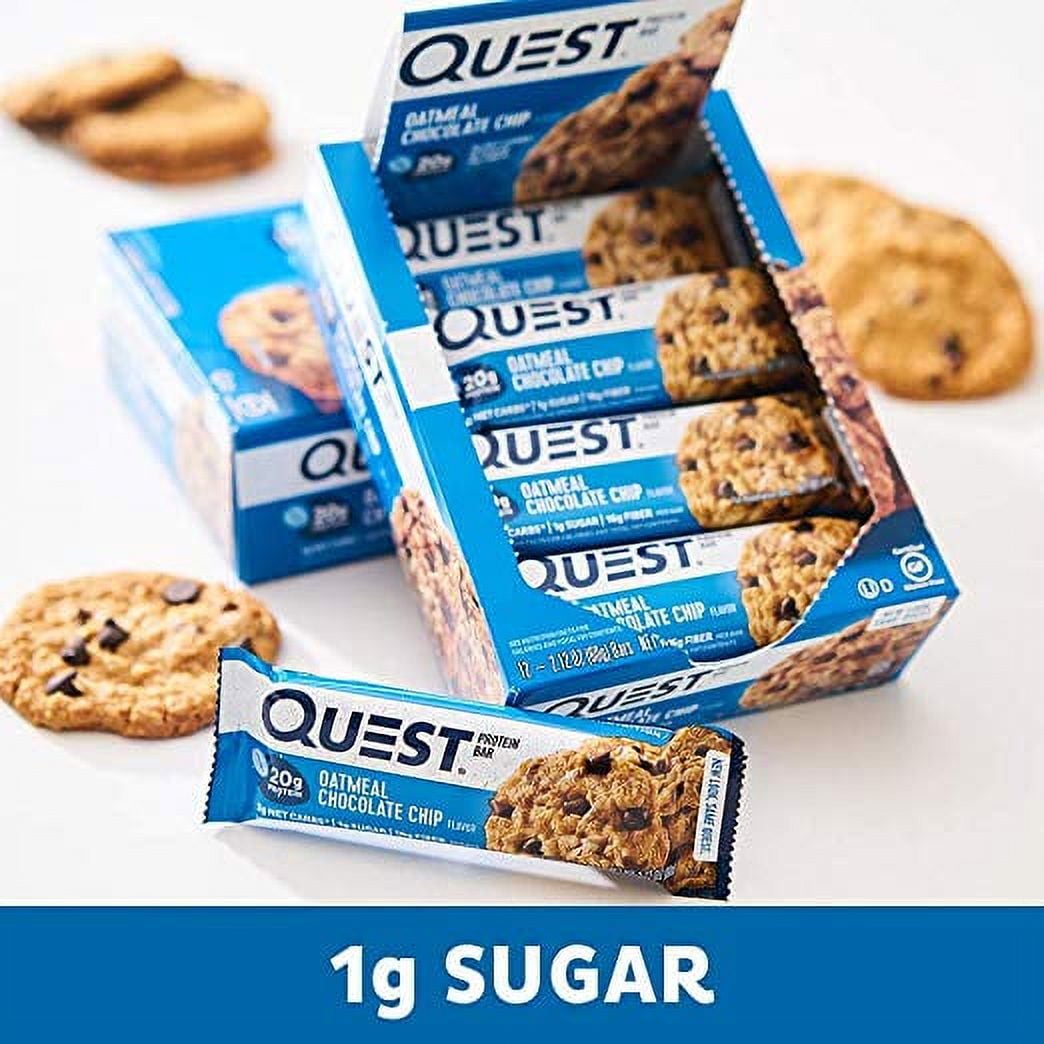 Quest Oatmeal Chocolate Chip Protein Bars 20g Protein 4 Count