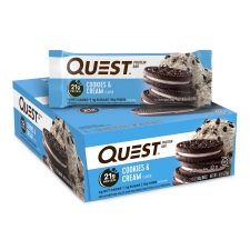 Quest Protein Bar Cookies Cream 21g Protein 12 Count