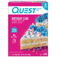 Quest Nutrition Birthday Cake Protein Bar High Protein Gluten Free 8 Count