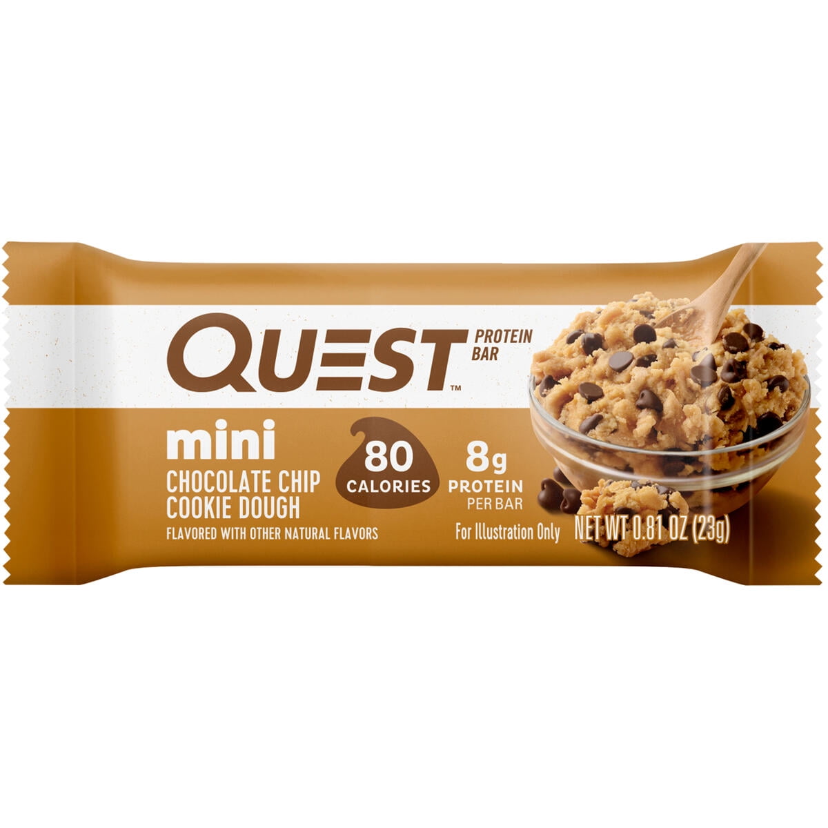 Quest Nutrition Mini Protein Bars Low Carb Chocolate Chip Cookie Dough 14 Count