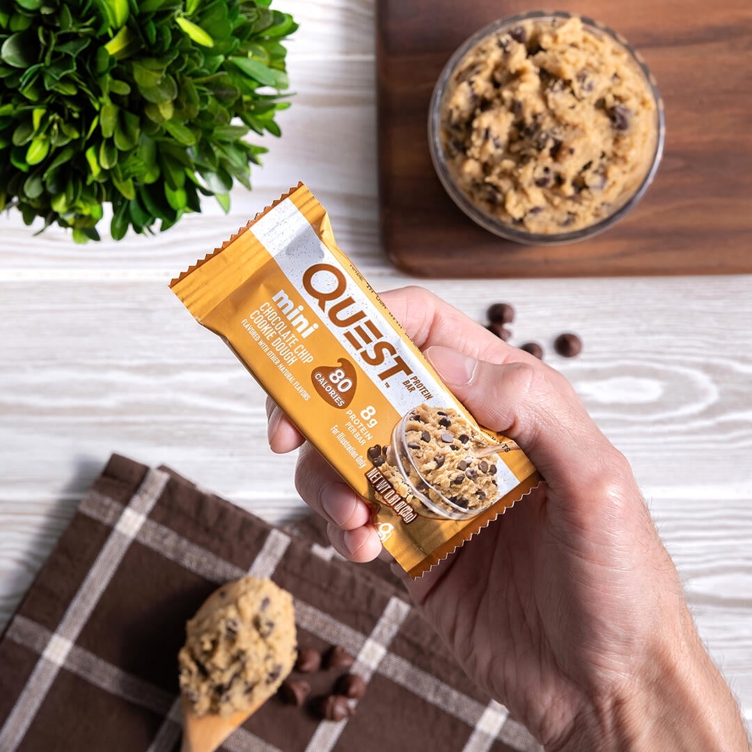 Quest Nutrition Mini Protein Bars Low Carb Chocolate Chip Cookie Dough 14 Count