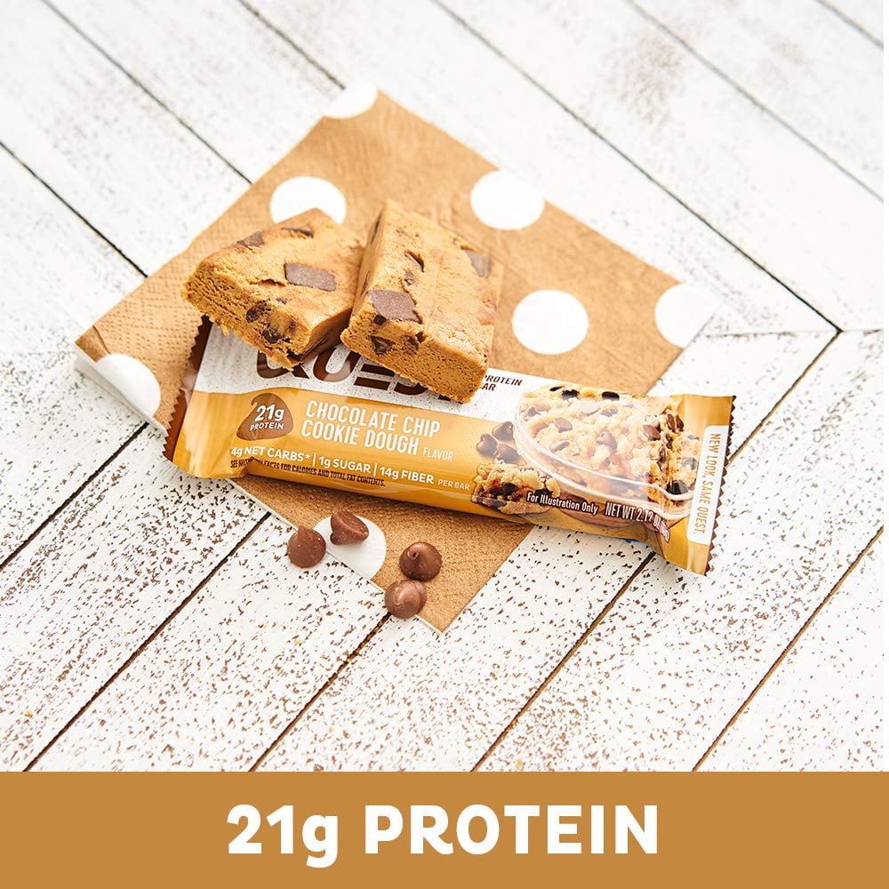 Quest Nutrition Protein Bar Chocolate Chip Cookie Dough 2X 2.12 Oz