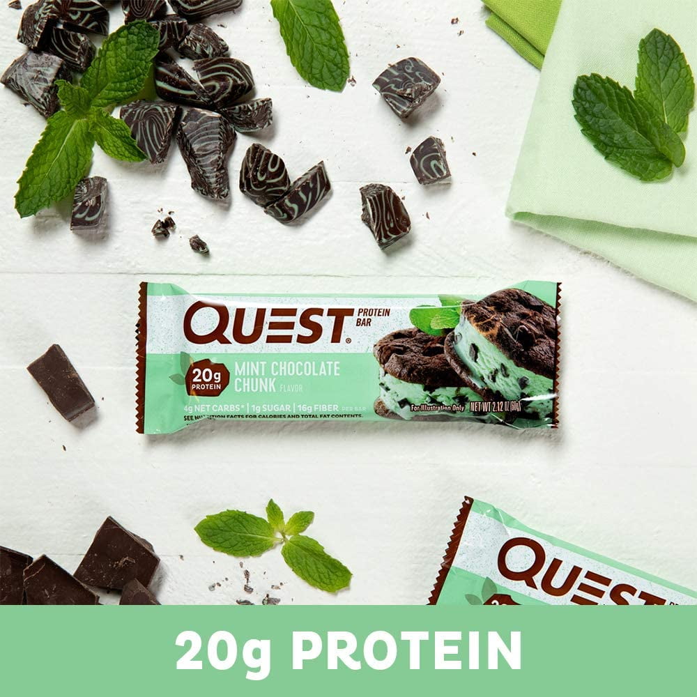 Quest Mint Chocolate Chunk Protein Bar 20g Protein 1 Ct