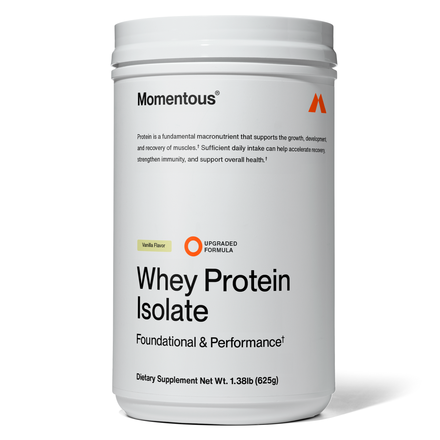 Momentous Grass Fed Whey Protein Isolate Powder