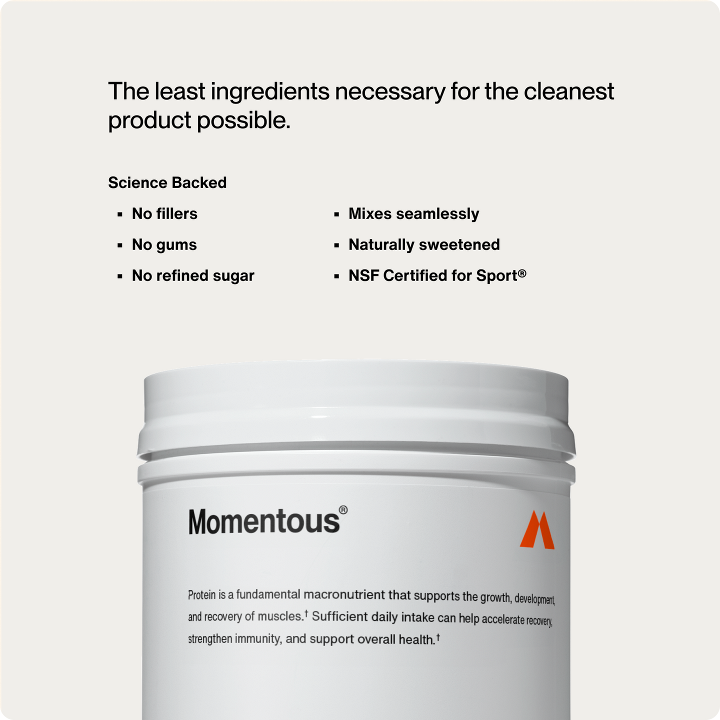 Momentous Grass Fed Whey Protein Isolate Powder