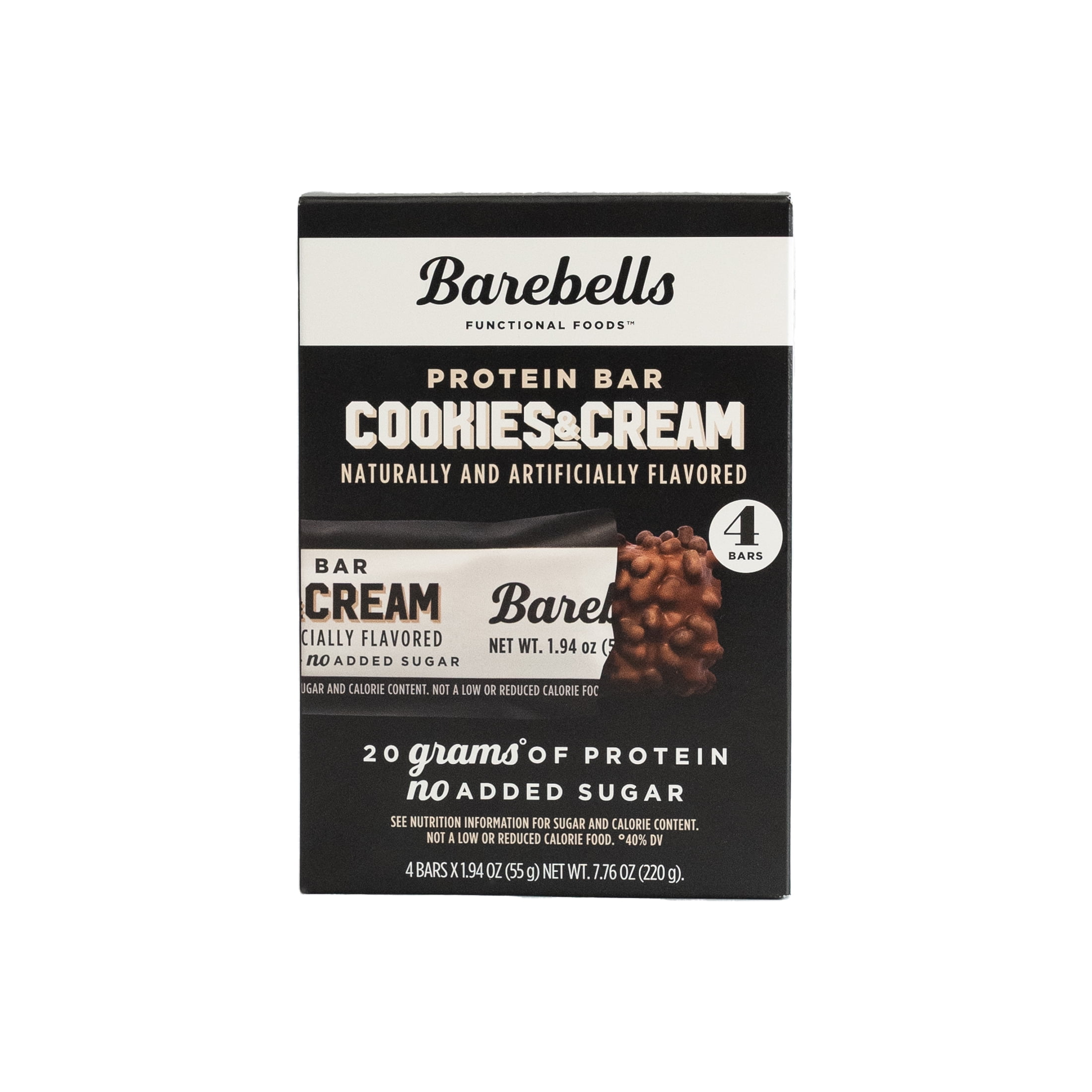 Barebells High Protein Bars 20g - Cookies & Cream Flavor 4 Count