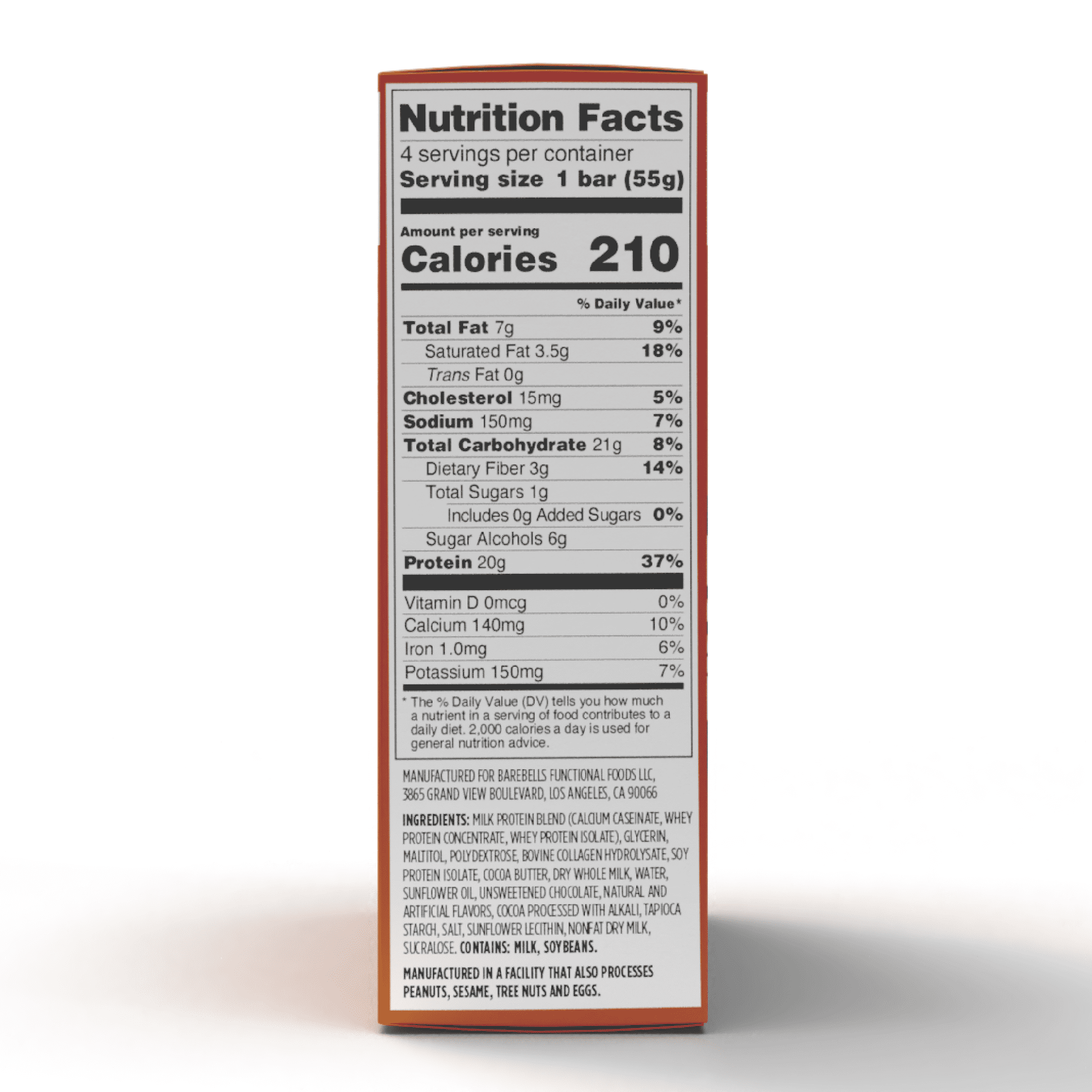 Barebells Protein Bars with 20g Protein 1.9oz Bars Cookies Caramel 4 Count