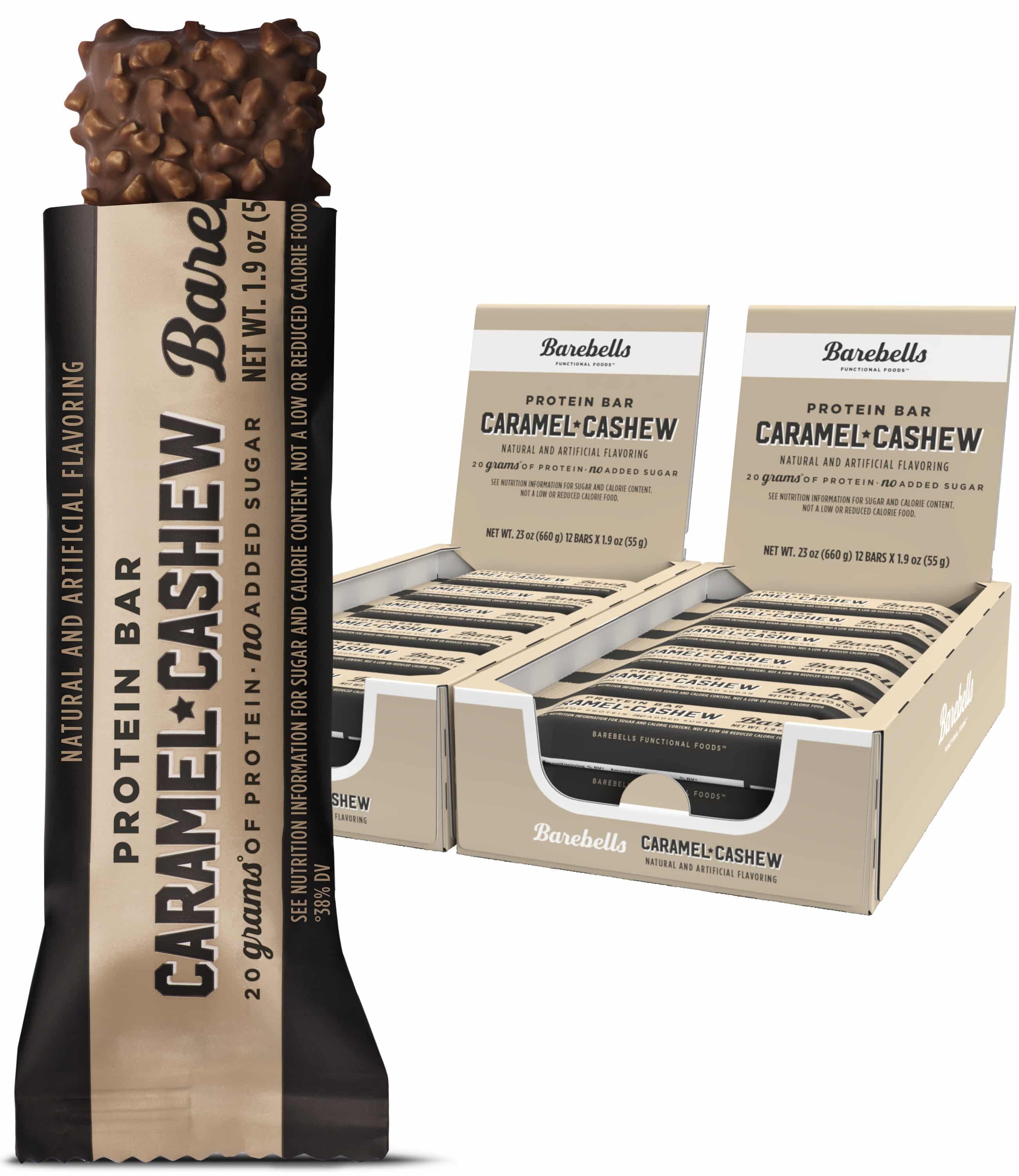 Barebells Protein Bars 20g Protein 1.9oz Caramel Cashew 24 Count