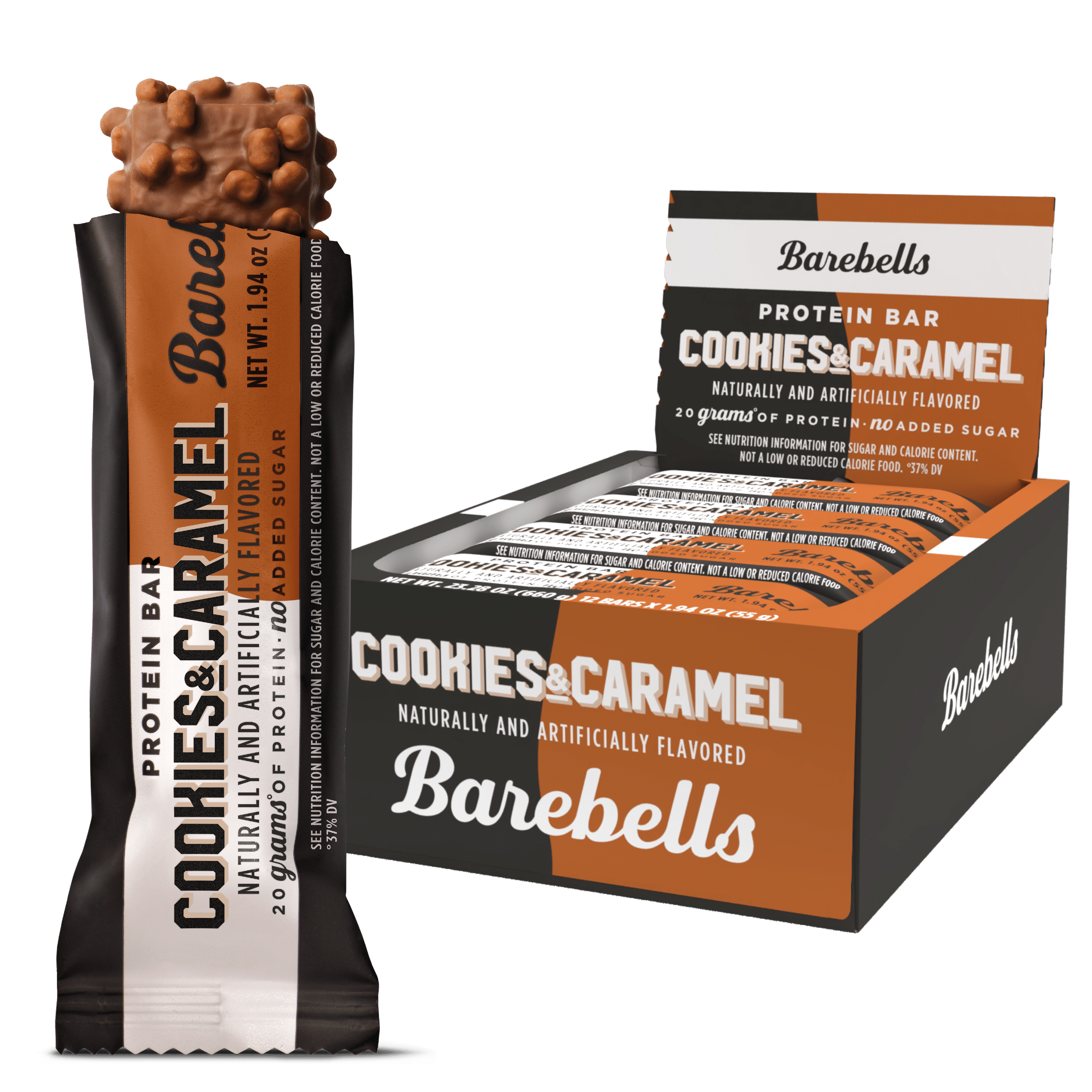 Barebells Protein Bars 20g High Protein 1.9oz Cookies & Caramel 12 Count