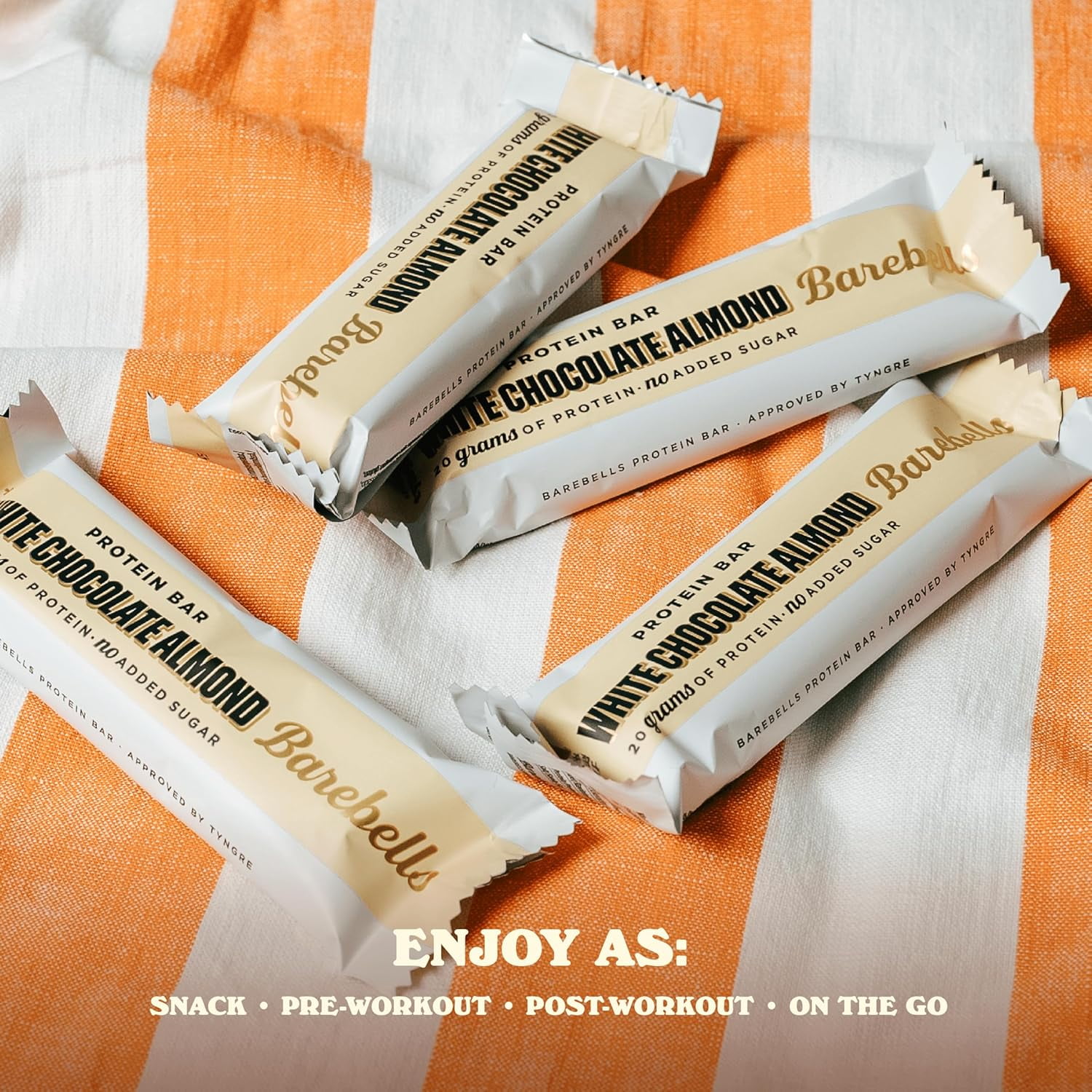 Barebells High Protein Bars 20g Protein 1.9oz White Chocolate Almond 12 Count