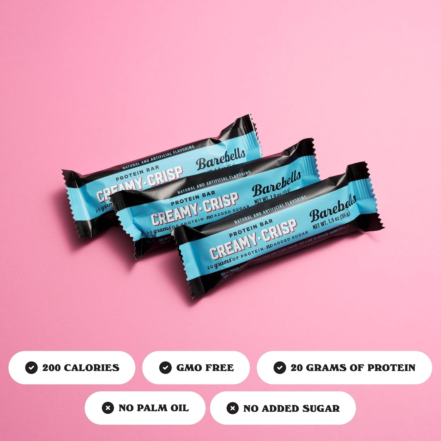 Barebells High Protein Bars 20g 1.9oz Creamy Crisp 12 Count