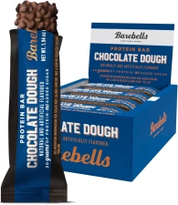 Barebells Chocolate Dough Protein Bar Box of 12 Bars - 1.94 oz Each