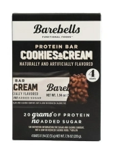 Barebells Protein Bars Cookies and Cream - Pack of 2, 4 count, 1.9oz Bars - High Protein Snacks with 20g Protein