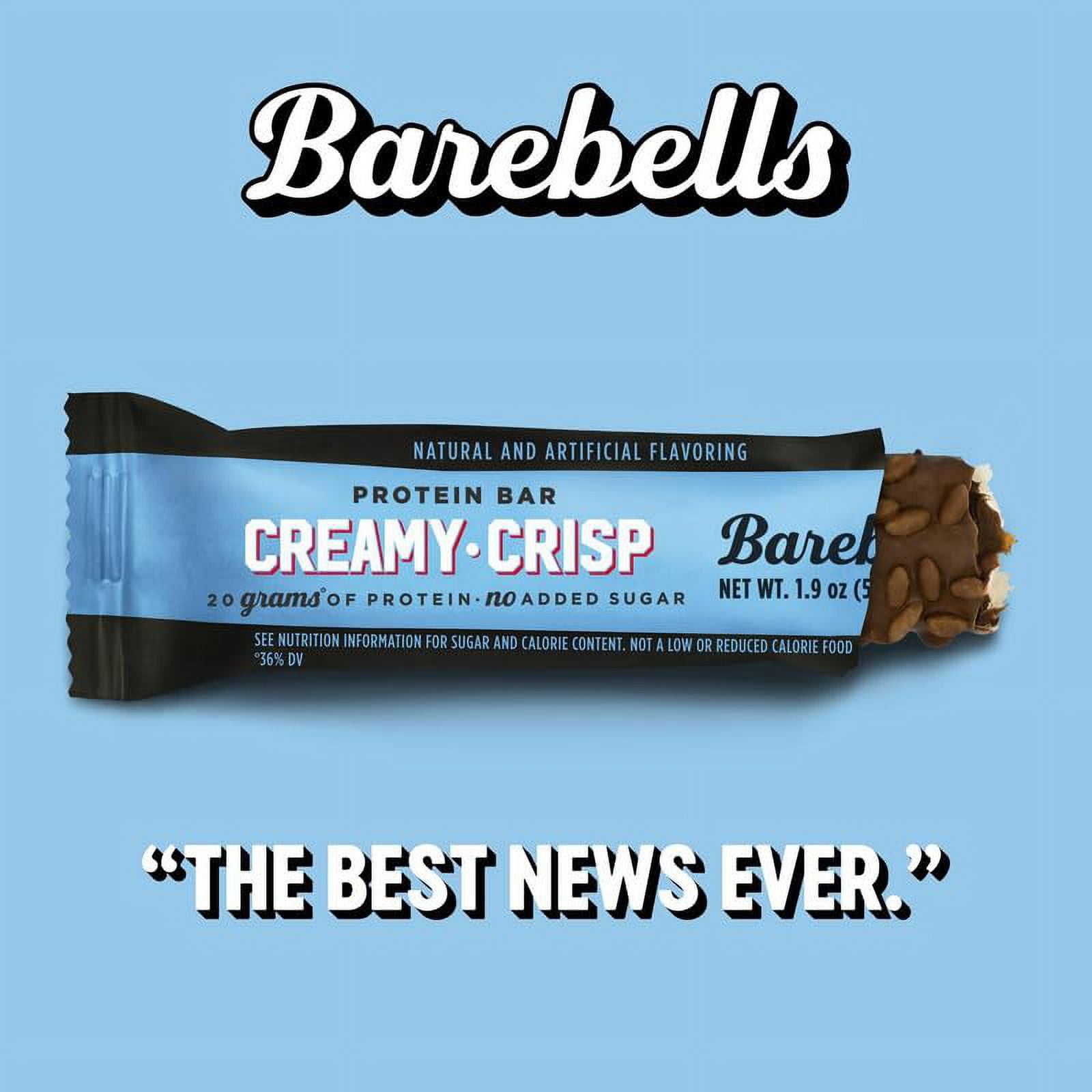 Barebells Protein Bars 20g High Protein 1.9oz Creamy Crisp 24 Count