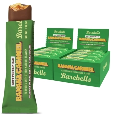 Barebells Soft Protein Bars 16g High Protein 1.9oz Banana Caramel 24 Count