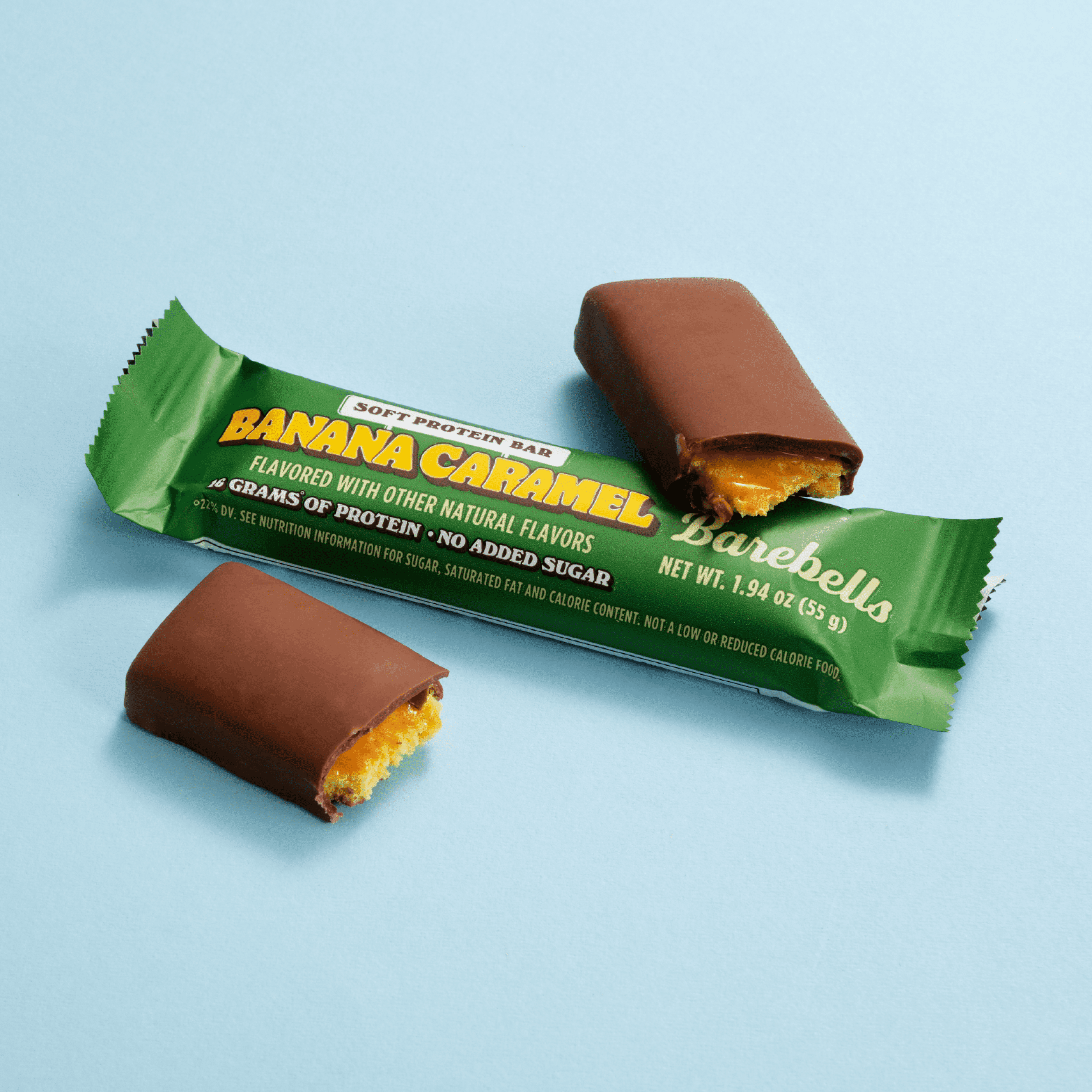 Barebells Soft Protein Bars 16g High Protein 1.9oz Banana Caramel 24 Count
