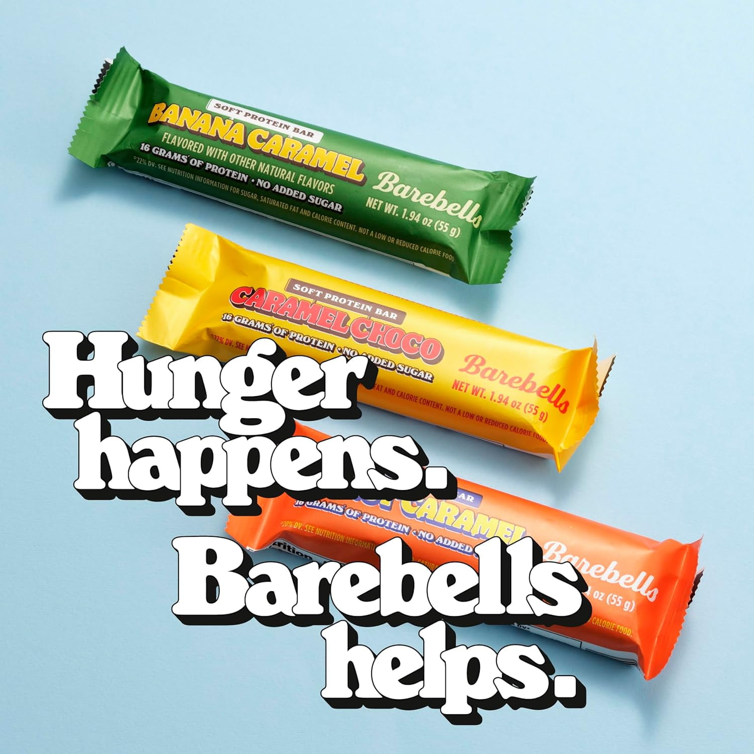 Barebells Soft Protein Bars 16g High Protein 1.9oz Banana Caramel 24 Count