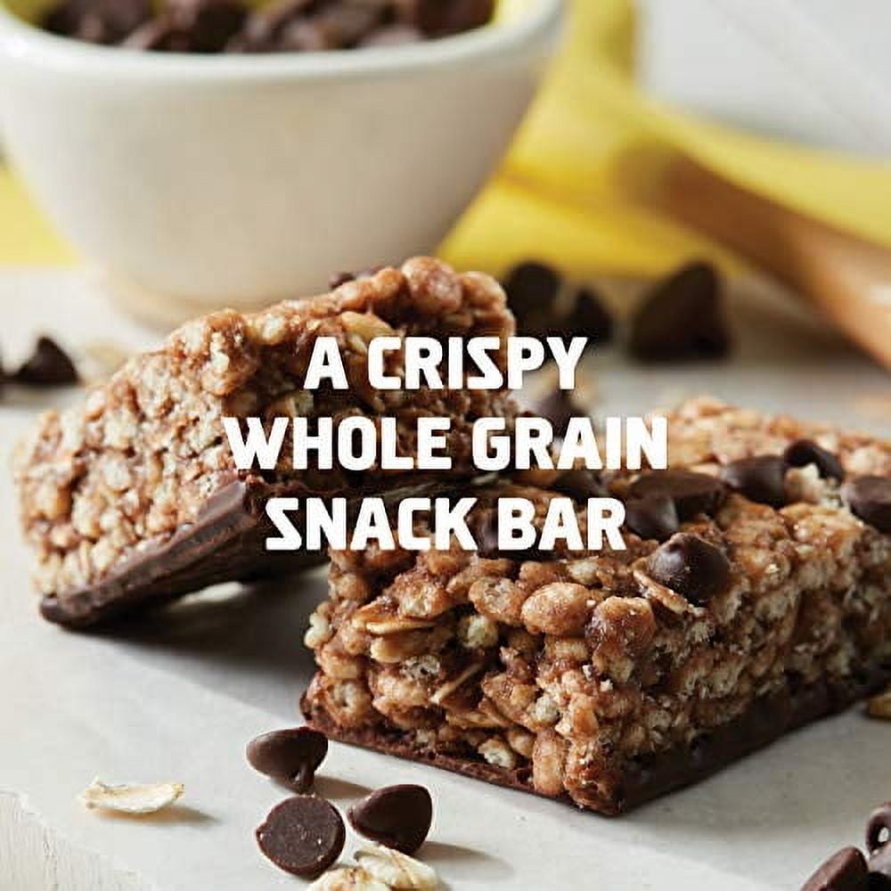 Zbar Chocolate Chip Crispy Snack Bars with Organic Oats - Non-GMO - 5g Protein - Gluten Free (5 Pack)