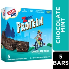 Zbar Protein Chocolate Mint Crispy Snack Bars with Organic Oats Non-GMO 5g Protein Gluten Free 5 Pack