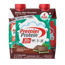 Premier Protein Winter Mint Chocolate Premier Protein Shake 30g Protein 11 Fl Oz 4 Ct