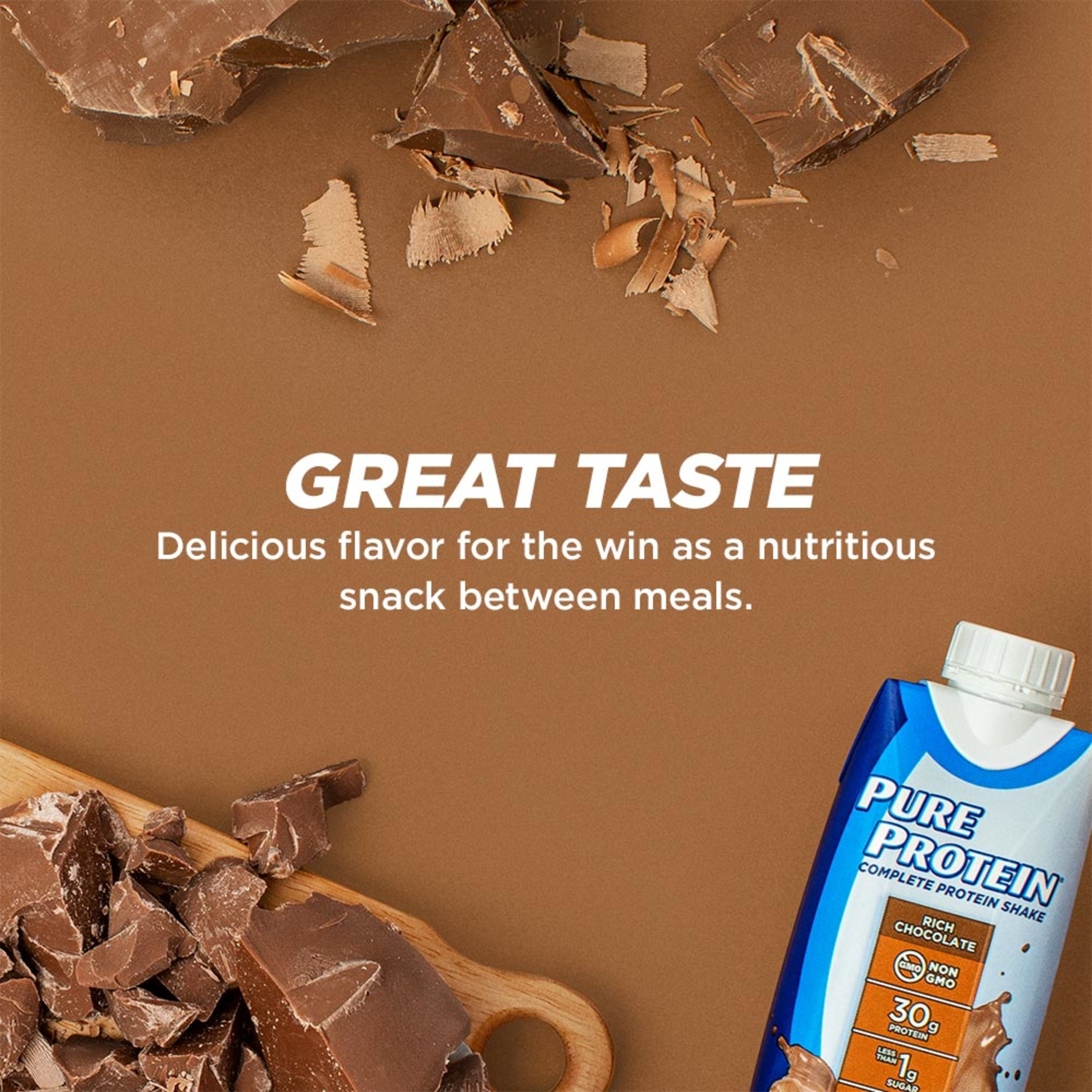 Pure Protein Shake Rich Chocolate 30g Protein Gluten Free 11 fl oz 4 Ct