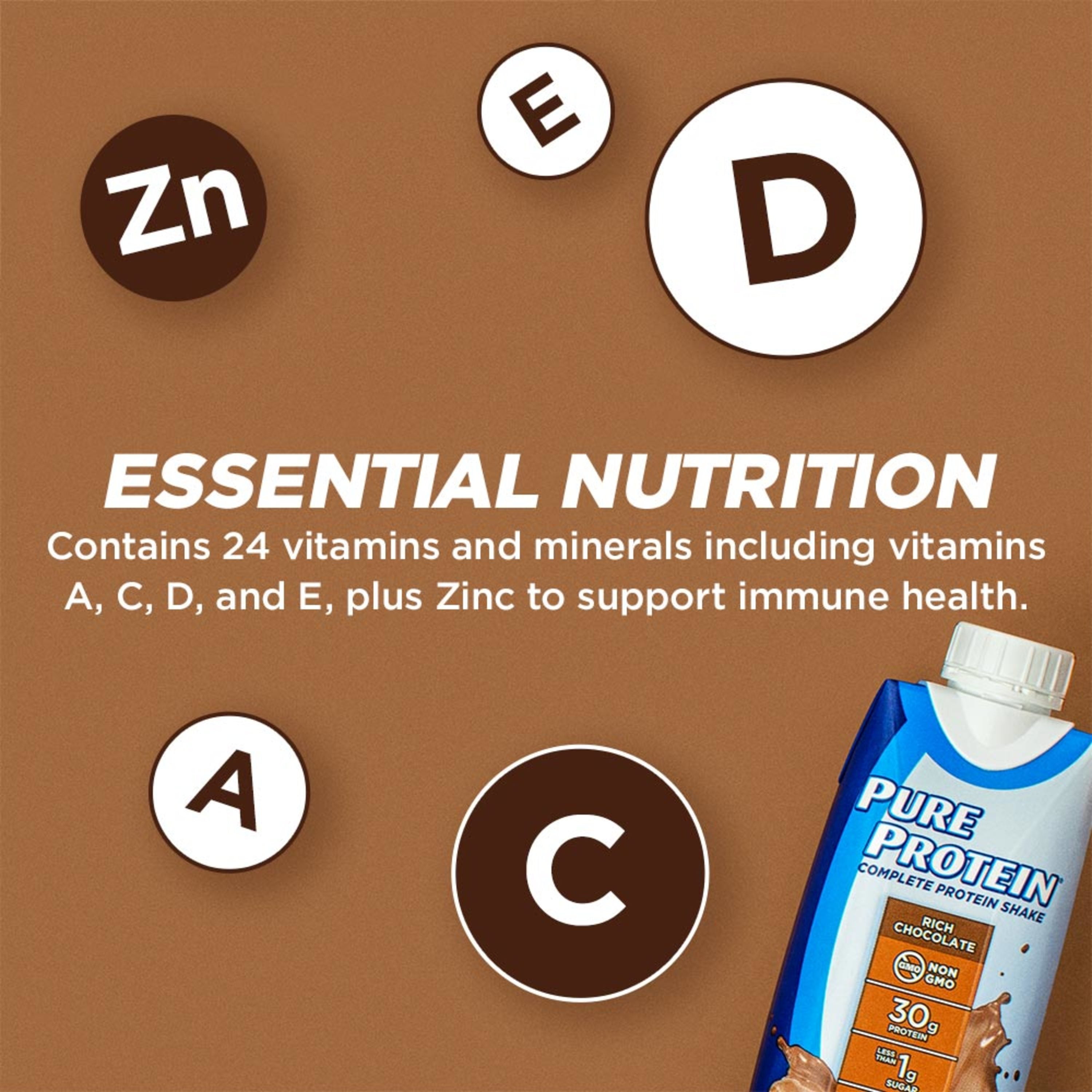 Pure Protein Shake Rich Chocolate 30g Protein Gluten Free 11 fl oz 4 Ct