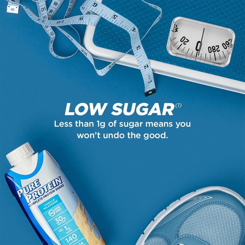 Pure Protein Vanilla Milkshake Shake 30g Protein 11 fl oz 12 Ct