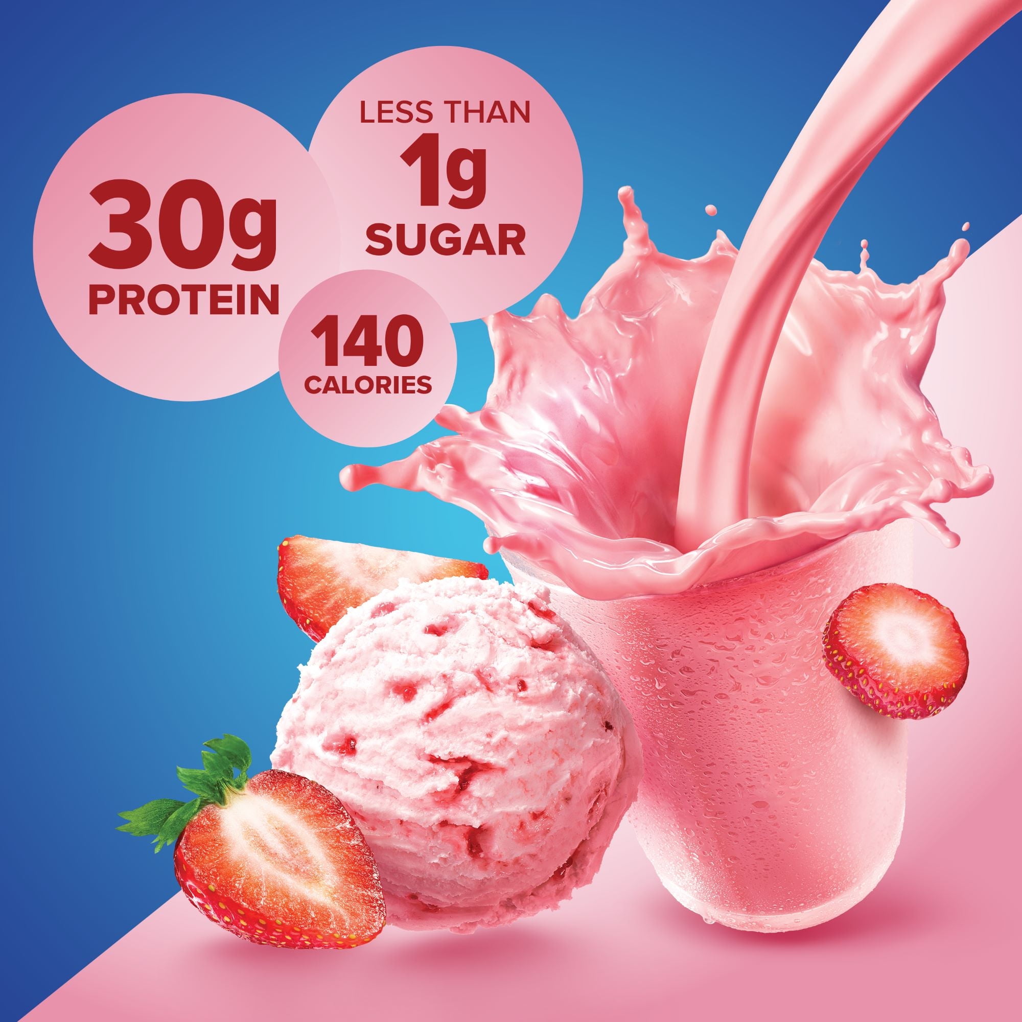 Pure Protein Strawberry Milkshake Complete Protein Shake 4 Ct Gluten Free 11 fl oz