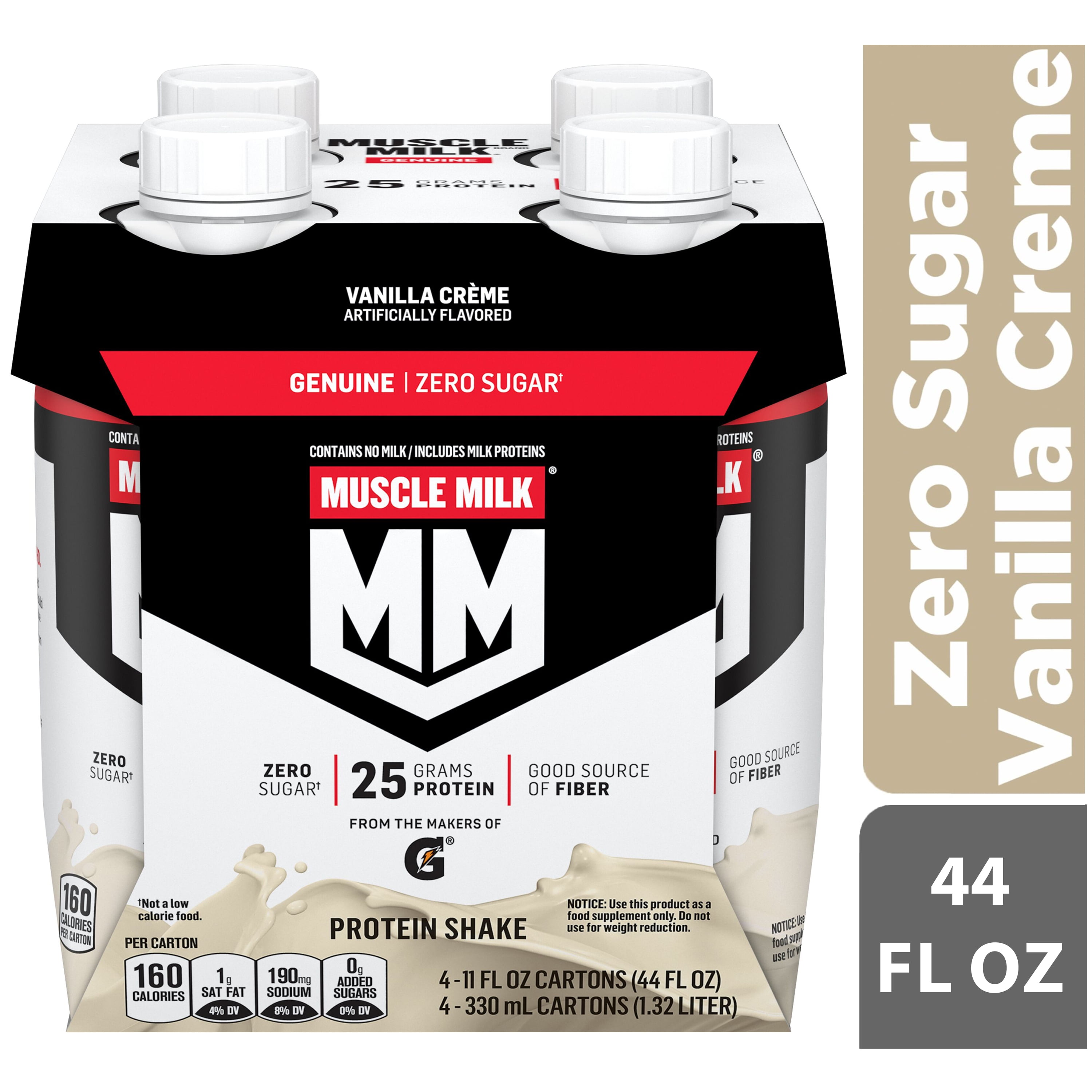 Muscle Milk Vanilla Creme Protein Shake, 11 fl oz Carton Amerikasepetim 4 Pk