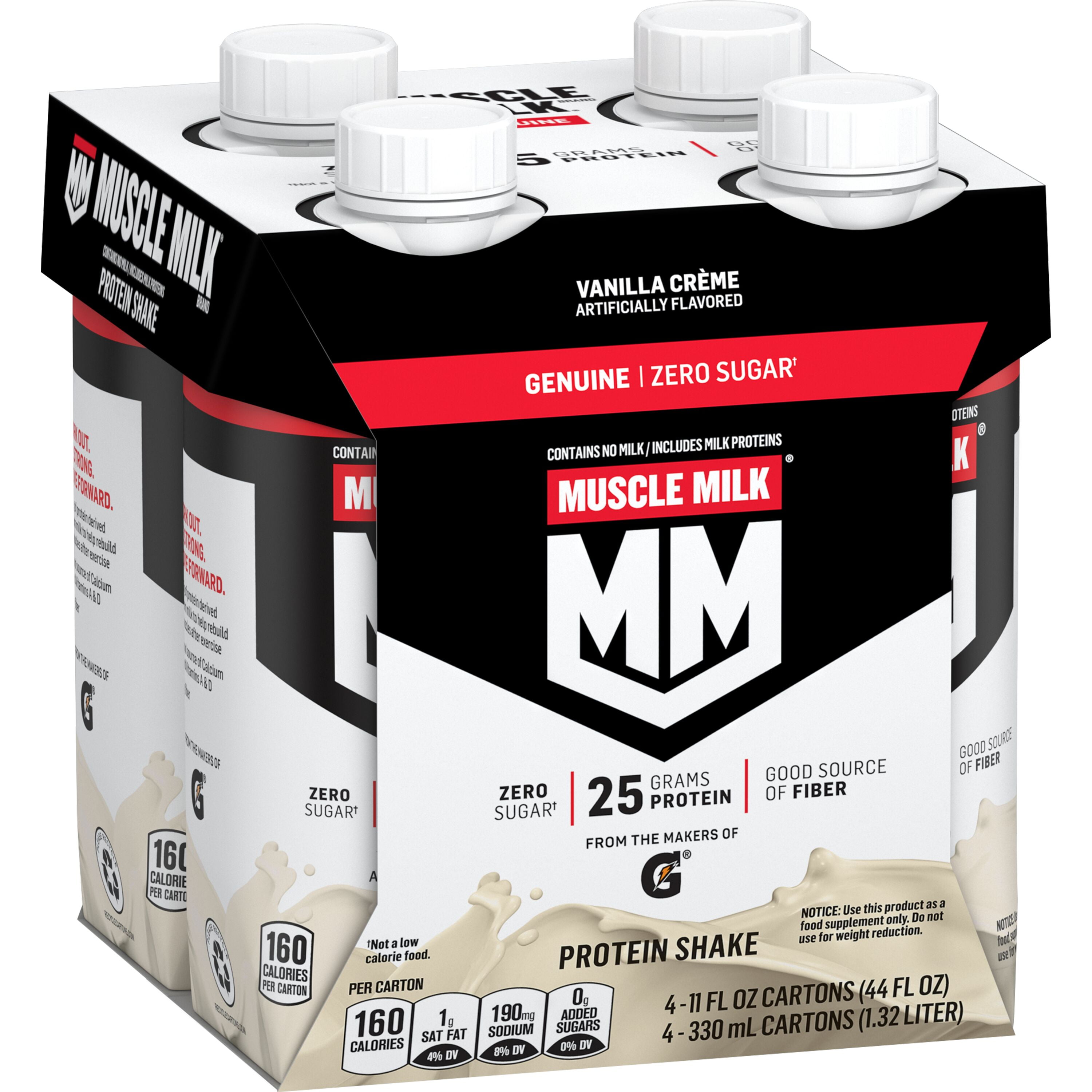 Muscle Milk Vanilla Creme Protein Shake, 11 fl oz Carton Amerikasepetim 4 Pk