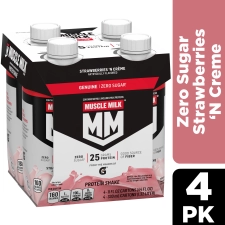 Muscle Milk Strawberries 'n Crème Protein Shake 11 fl oz Carton 4 Pack