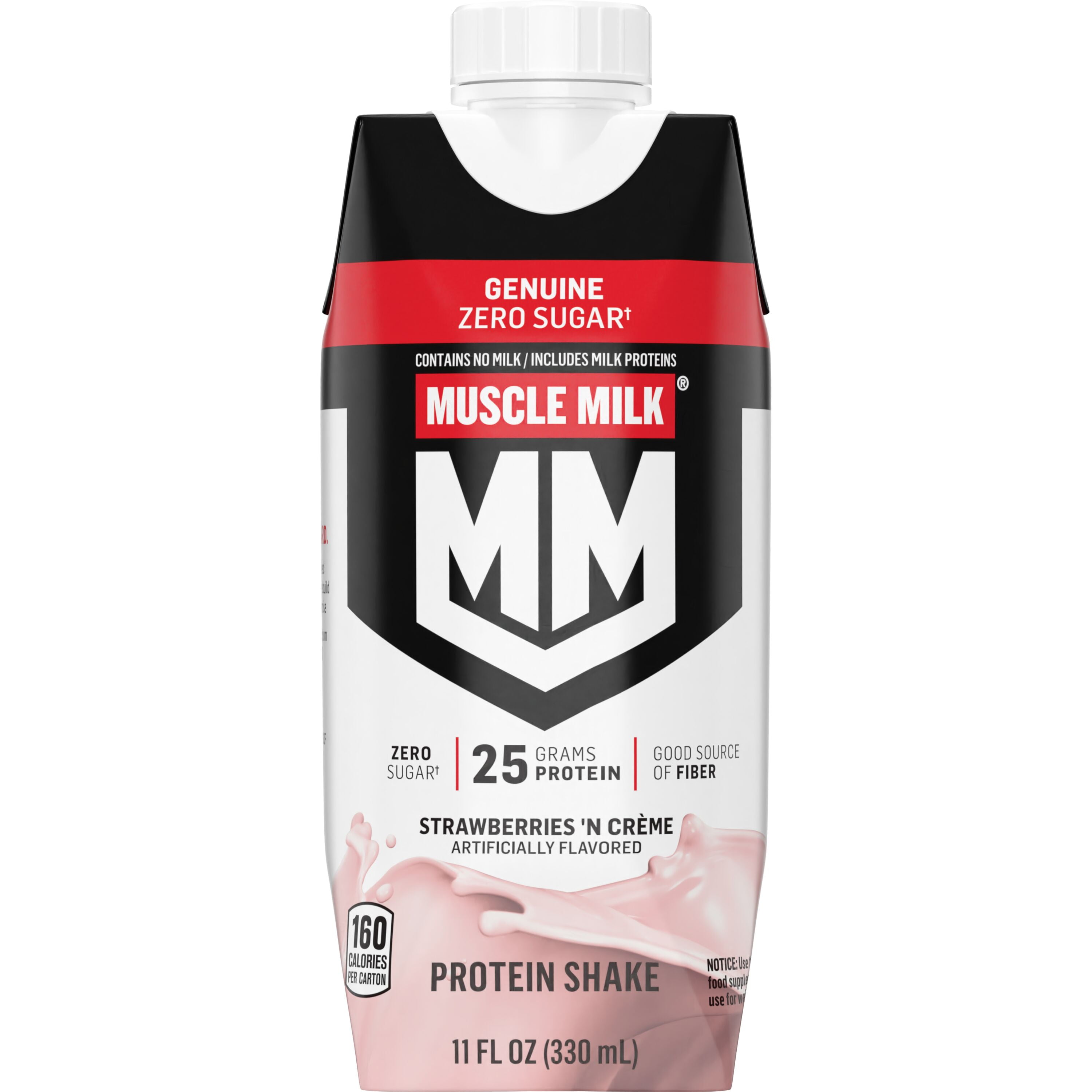Muscle Milk Strawberries 'n Crème Protein Shake 11 fl oz Carton 4 Pack