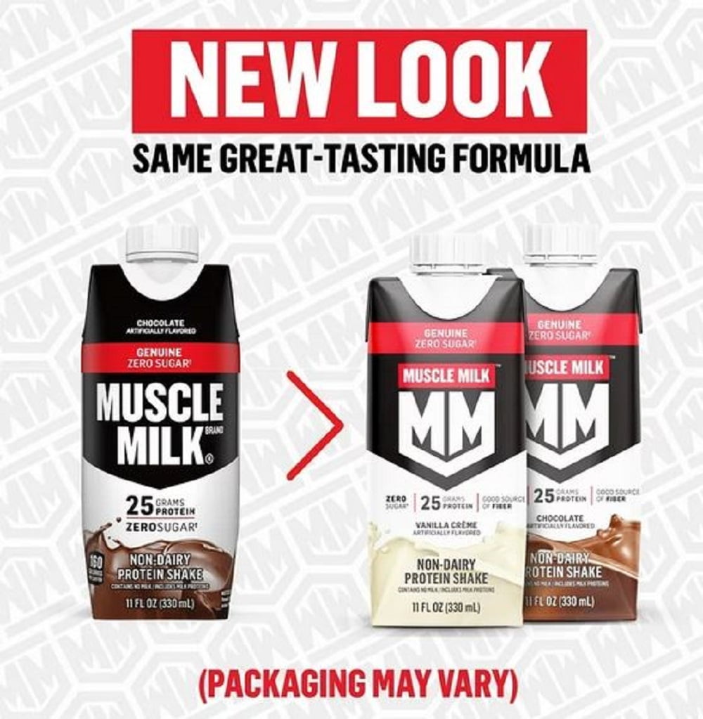 Muscle Milk Strawberries 'n Crème Protein Shake 11 fl oz Carton 4 Pack
