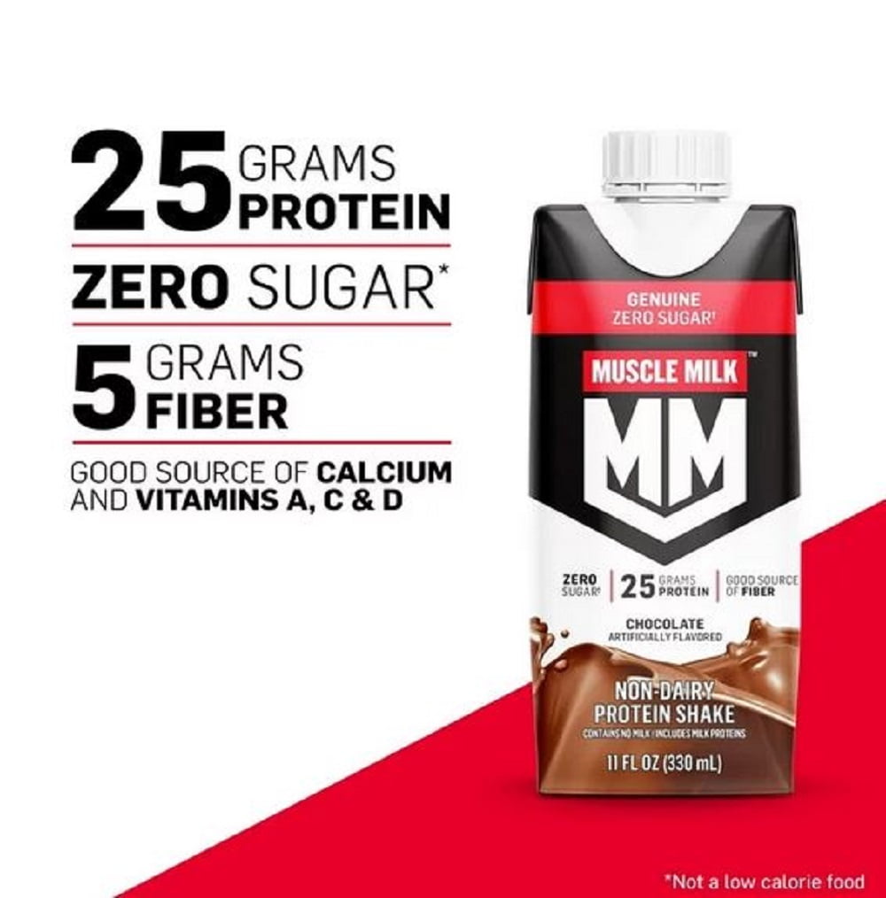 Muscle Milk Strawberries 'n Crème Protein Shake 11 fl oz Carton 4 Pack