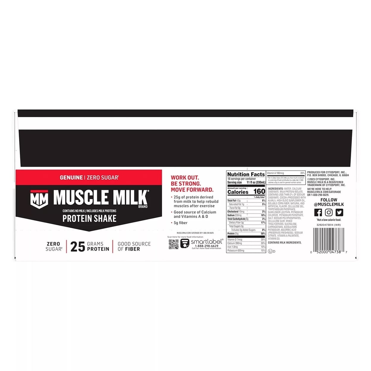 Muscle Milk Genuine Non Dairy Protein Shake Chocolate 11 fl. oz 18 Pk