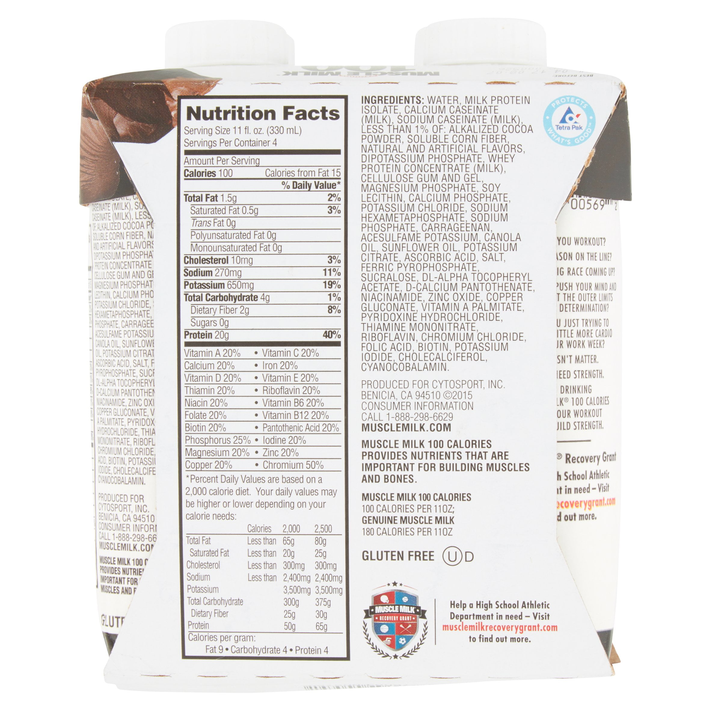 Muscle Milk Chocolate Non-Dairy Protein Shake 4 Pack