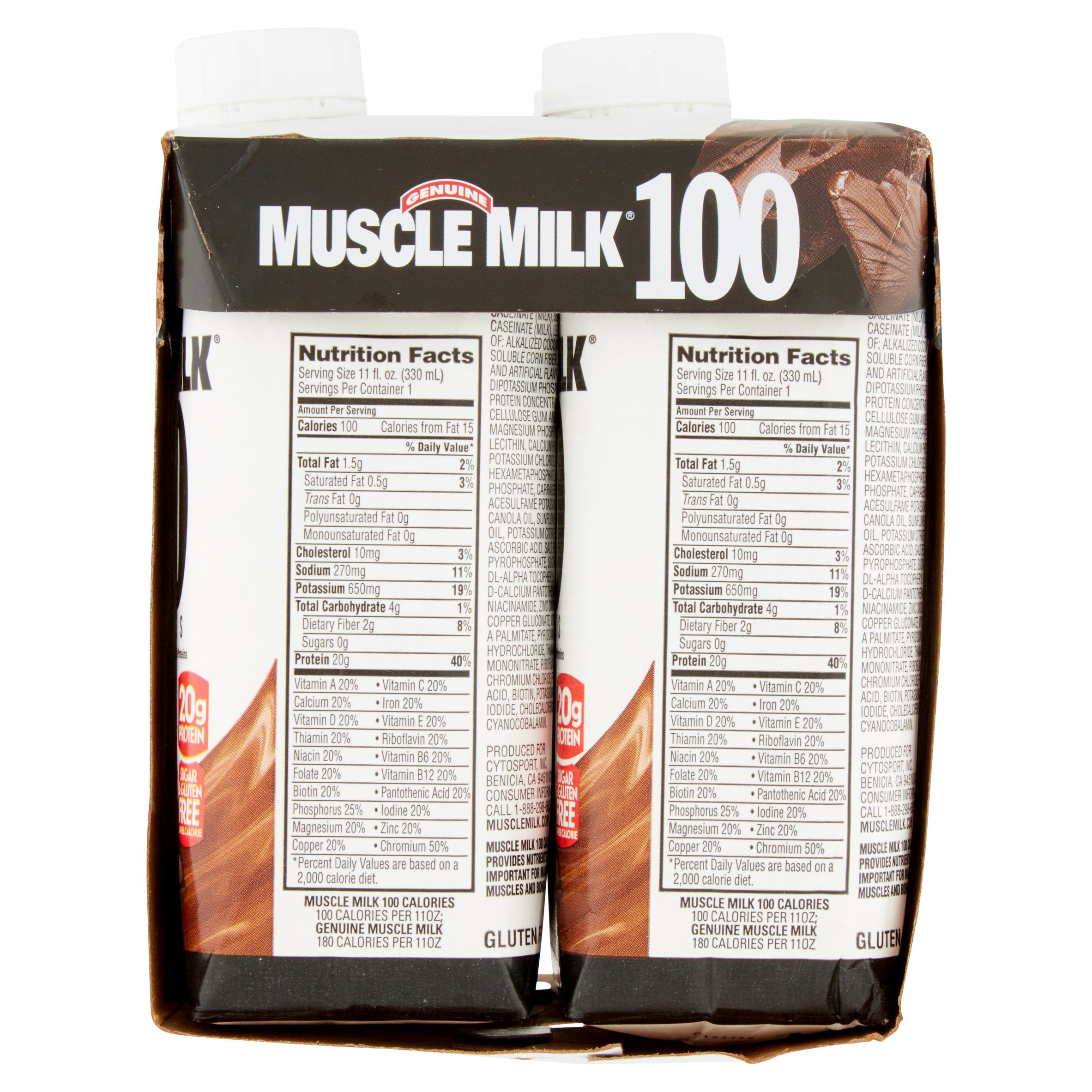 Muscle Milk Chocolate Non-Dairy Protein Shake 4 Pack