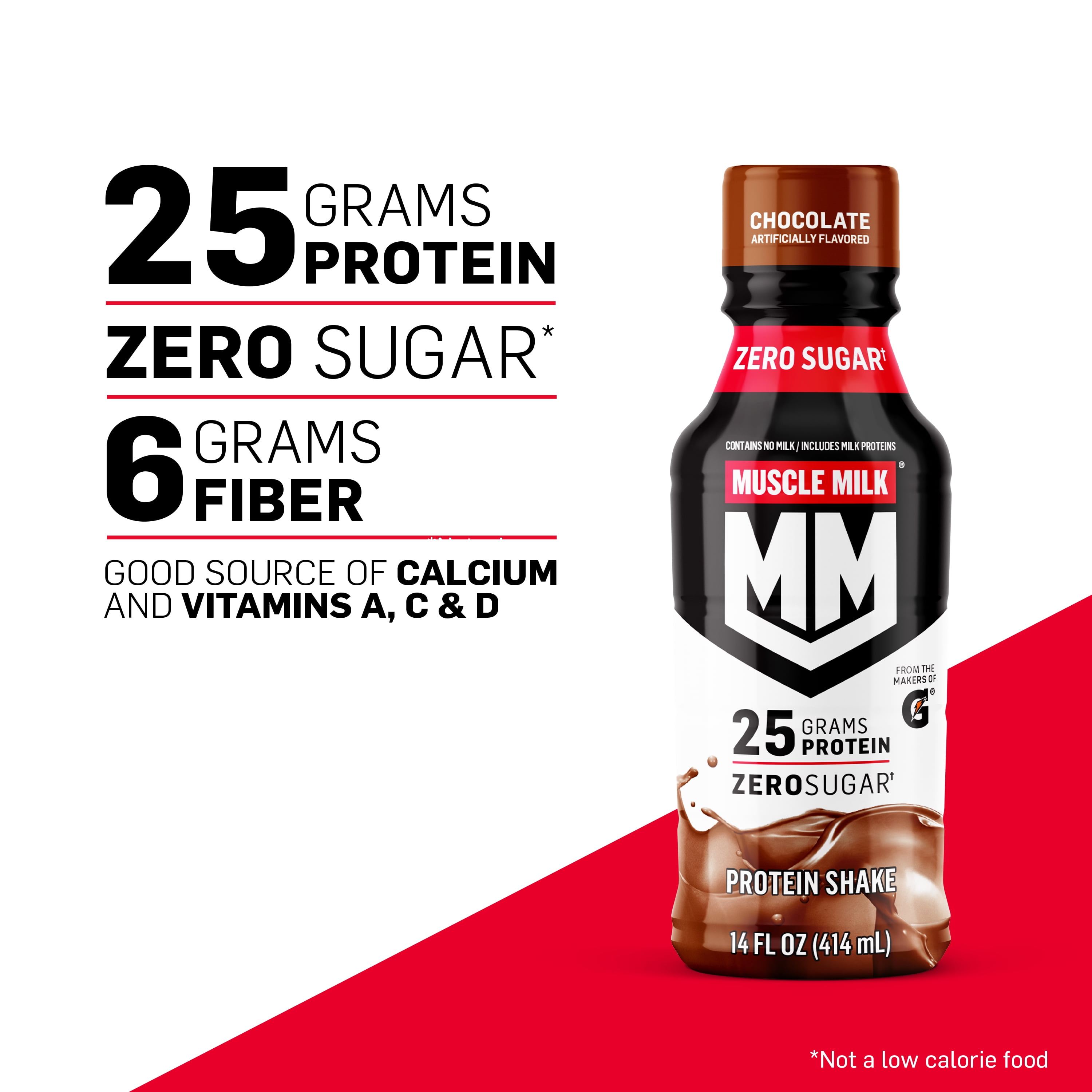 Muscle Milk Genuine Chocolate Protein Shake 14 fl oz Bottle 25g Protein