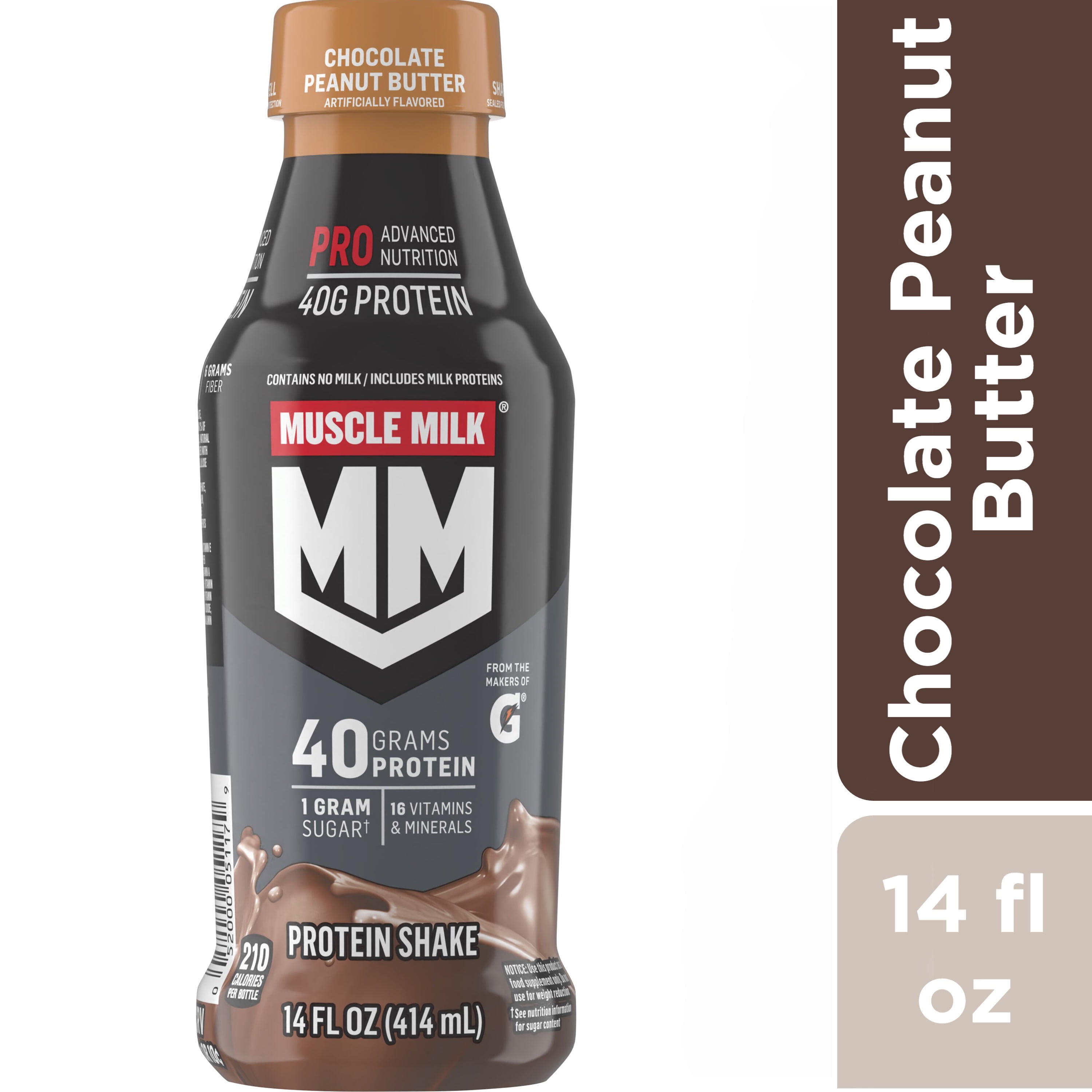 Muscle Milk Chocolate Peanut Butter Protein Shake - 14 fl oz Bottle