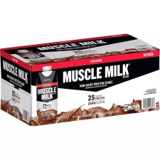 Muscle Milk Genuine Chocolate Non-Dairy Protein Shake ZERO 11 Fl Oz 18 Pack