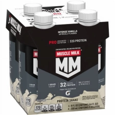 Muscle Milk Pro Series Intense Vanilla Non Dairy Protein Shakes 11 fl oz 4 bottles