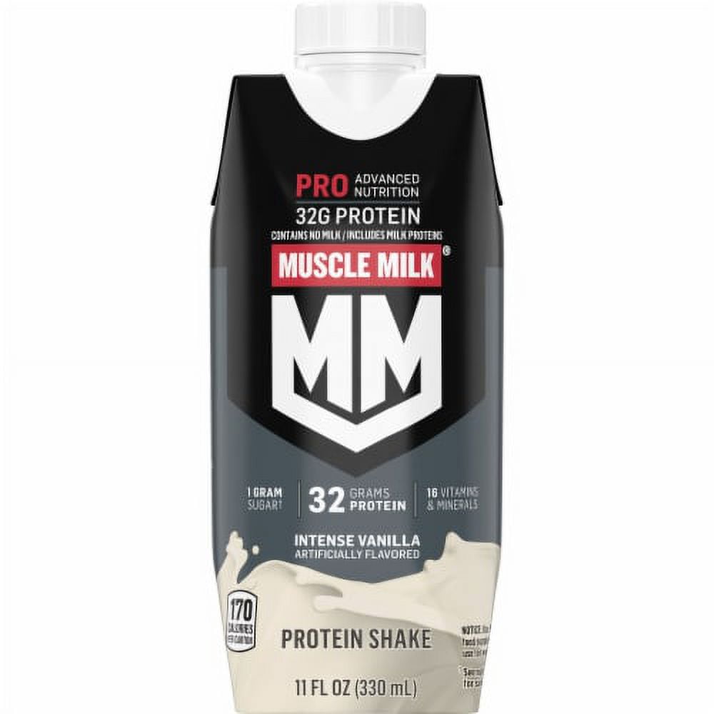 Muscle Milk Pro Series Intense Vanilla Non Dairy Protein Shakes 11 fl oz 4 bottles