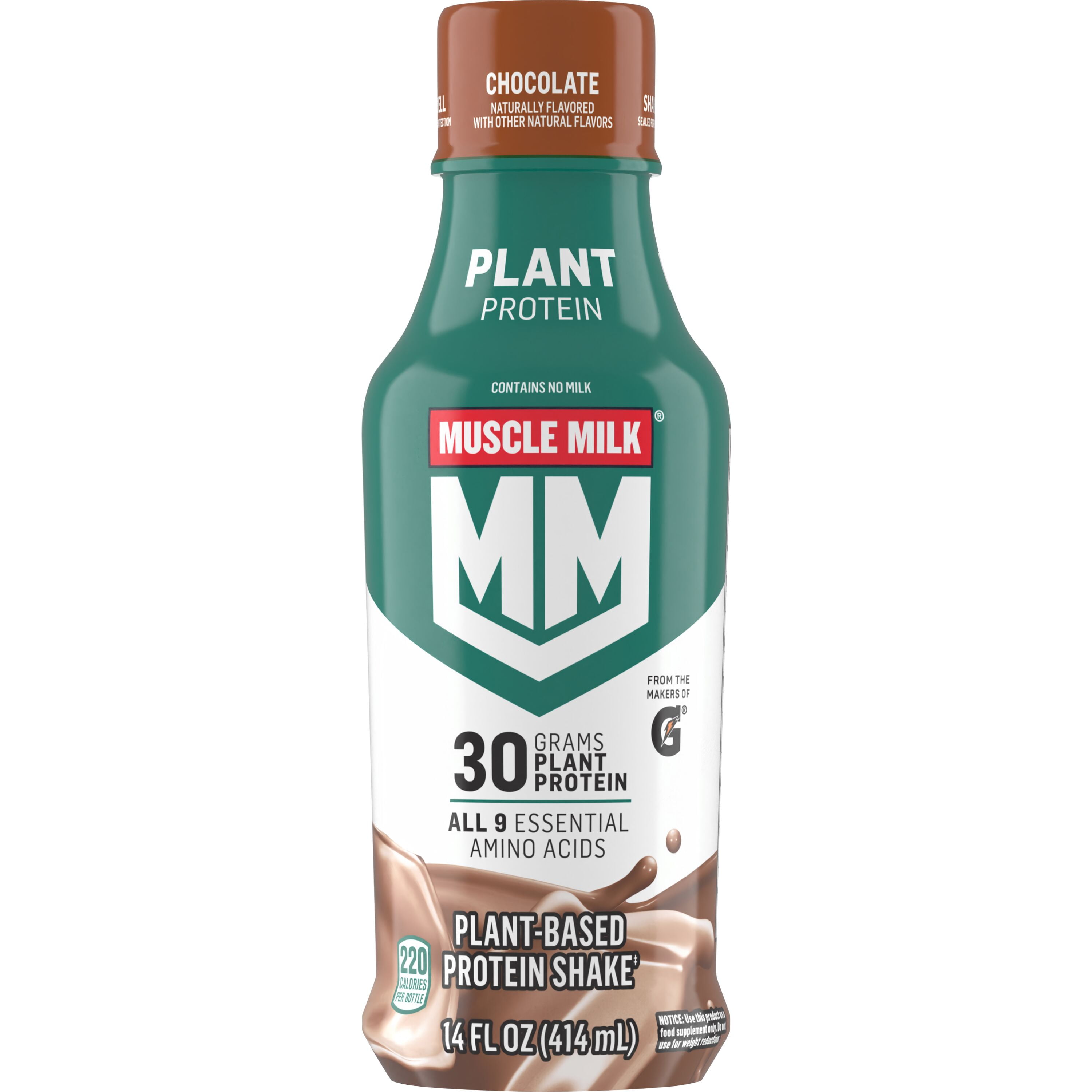 Muscle Milk Plant Based Chocolate Protein Shake 14 fl oz Bottle 30g Protein